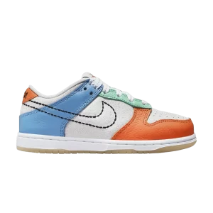 Baskets Dunk Low PS 'Nike 101' Blanc/Orange sécurité/Vert brillant/Noir DX3364 100