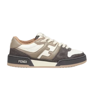 Baskets Fendi Wmns FF Mixed Leather Low 'Dove Grey 'Dove gris/Marron 8E8252 AI1N F1IJF