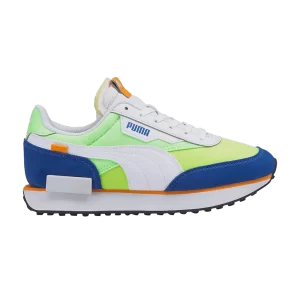 Puma Future Rider Play On Jr 'White Fizzy Lime' Baskets Blanc/Effervescent Lime/Royal 372349 25