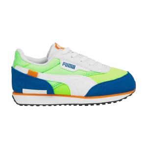 Puma Future Rider Play On Jr 'White Fizzy Lime' Baskets Blanc/Effervescent Lime/Royal 372351 25