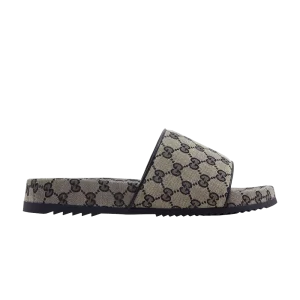 Gucci GG Slide Sandal 'Beige Blue Monogram' Baskets Beige/Bleu 692951 2HK60 4061