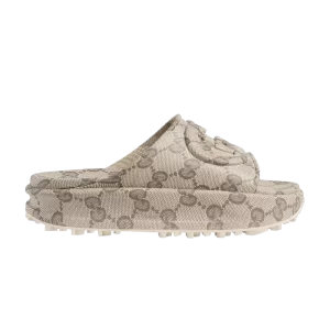 Gucci GG Slide Sandal 'Interlocking G – Beige Ebony 'Baskets Beige/Ebony 725535 JAAC6 9742