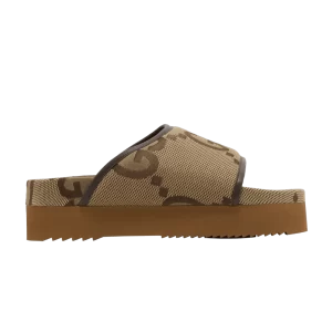 Gucci Wmns Jumbo GG Platform Slide 'Camel Ebony Monogram' Baskets Camel/Ebony 700301 UKM60 2593