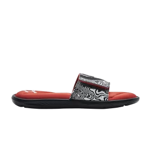 Under Armour Ignite 6 Graphic Strap Slide 'Psychedelic Stripe' Noir/Rouge Héritage 3024450 006
