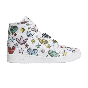 Baskets adidas Jeremy Scott x Forum 84 High 'Monogram' Nuage blanc/Nuage blanc/Couleur noir HQ1128
