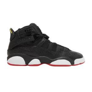 Air Jordan 6 Rings GS 'His Airness' Noir/Blanc/Jaune Strike/Rouge université 323419 063