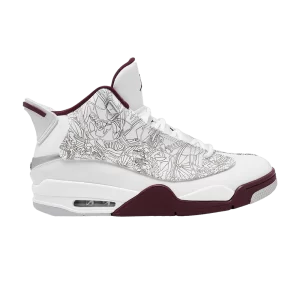 Air Jordan Dub Zero 'Cherrywood' Baskets Blanc/Cerisier rouge/Argent métallique 311046 165