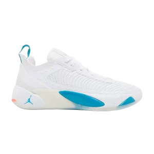 Air Jordan Luka 1 'Legend of 7' Baskets Blanc/Argent Métallisé/Neo Turquoise DN1772 104