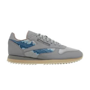 Baskets Reebok Jurassic World x Classic Leather Ripple 'Bleu et Beta' Gris pur/Gris plat/Brave bleu HQ6253