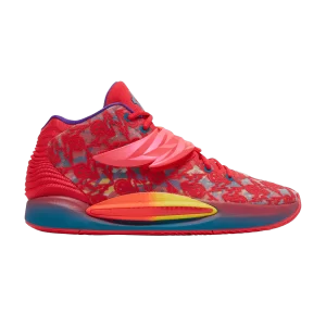Nike KD 14 'Ron English 3' Baskets Rouge sirène/Jaune grève/Violet furieux/Vert abysse DO6903 600