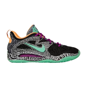 Baskets Timothy Goodman x Nike KD 15 'Brooklyn Courts' Gris loup/Hyper Royale/Crème pêche/Framboise clair DC1975 005