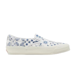 Vans Kith x OG Classic Slip-On LX 'Azulejo Tile' Baskets Blanc VN0A32QNWHT