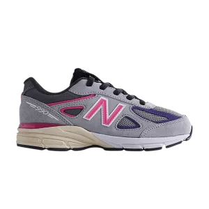 Baskets New Balance Kith x United Arrows & Sons x 990v4 Little Kid Gris/Rose PV990KT4