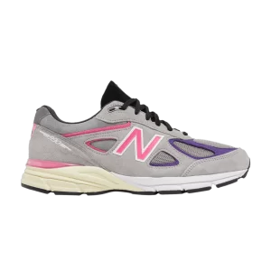 Baskets New Balance Kith x United Arrows & Sons x 990v4 Made in USA Factory Second Gris/Rose XM990KT4