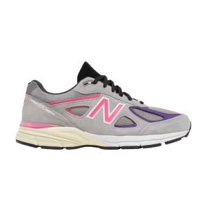 Baskets New Balance Kith x United Arrows & Sons x 990v4 Made in USA Gris/Rose M990KT4