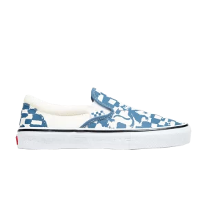 Vans Krooked x Skate Slip-On 'Natas For Ray Barbee - Baskets Blue Checkerboard' Bleu VN0A4BWDAPG