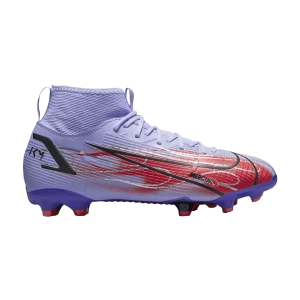 Nike Kylian Mbappé x Mercurial Superfly 8 Academy MG GS 'Flames' Baskets Chardon/Cramoisi brillant/Argent métallique DB0900 506