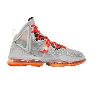 Nike LeBron 19 'Fast Food' Gris brume/Orange total/Cramoisi brillant/Vert Roma DC9339 001