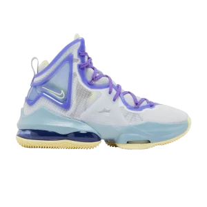 Nike LeBron 19 GS 'Easter' Aura/Teinte Citron/Bleu usé/Violet psychique DD0418 412
