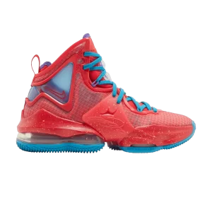 Nike LeBron 19 GS 'King's Crown' Rouge sirène/Bleu laser/Violet psychique/Rouge sirène DD0418 600