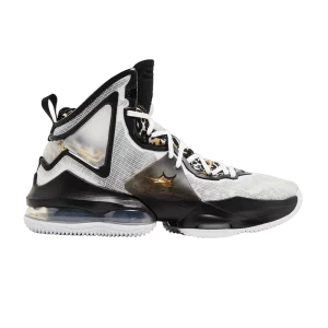 Nike LeBron 19 SE GS 'White Metallic Gold' Blanc/Noir/Or Métallique DD0422 100