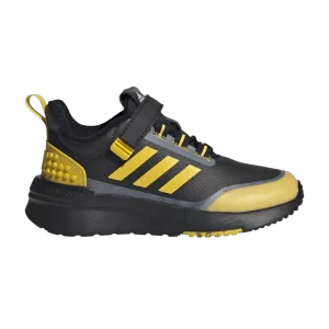 adidas LEGO x Racer TR Little Kid Baskets « Black Equipment Yellow » Noir/Réfléchissant/Jaune matériel GW4002