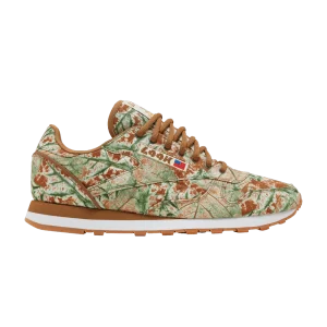 Reebok LQQK Studios x Classic Leather 'Leaf Camo' Baskets Marron sauvage/Ocre clair/Jaune pâle GY7110