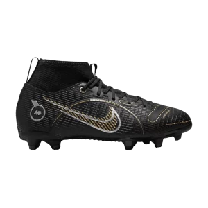 Nike Mercurial Superfly 8 Academy MG GS 'Black Metallic Gold' Noir/Argent métallique/Cendré moyen/Or métallique DJ2854 007