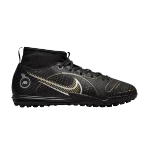Nike Mercurial Superfly 8 Academy TF GS 'Black Metallic Gold' Noir/Argent métallique/Cendré moyen/Or métallique DJ2864 007