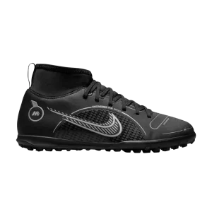 Nike Mercurial Superfly 8 Club TF GS 'Black Metallic Silver' Noir/Cendre moyen/Argent métallique DJ2900 007