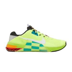 Nike Metcon 7 AMP 'Volt Bright Spruce Checkered' Volt/Noir/Épicéa brillant/Blanc DH3382 703