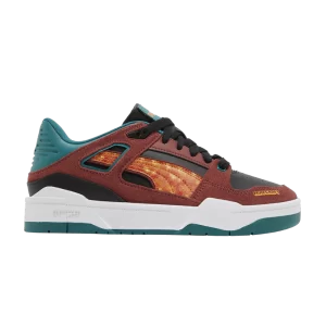 Puma Minecraft x Slipstream Jr 'Nether' Baskets Ruddy marron/Vert sarcelle 386128 01