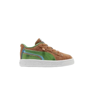 Puma Minecraft x Suede Infant 'Grass Block' Baskets Monk Marron/Vert fougère 384487 01