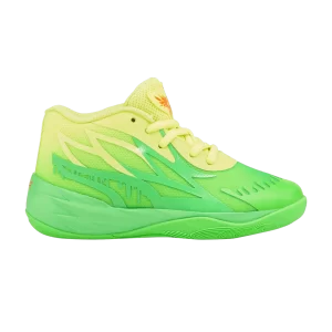 Puma Nickelodeon x MB.02 Little Kid 'Slime' baskets Vert Fluoro/Lime Squeeze 388667 01