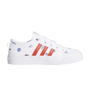 adidas Nizza J 'Out Of This World - Blanc' Baskets Blanc Nuage/Rouge Vif/Bleu Focus H01101