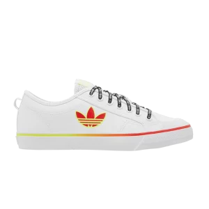 Baskets adidas Nizza Trefoil 'White Vivid Red' Blanc nuage/Rouge vif/Jaune ensoleillé GX1465