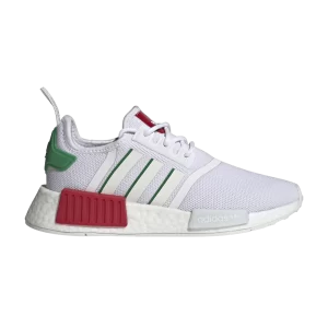 adidas NMD_R1 J 'White Green' Baskets Blanc Nuage/Blanc/Vert HQ9987