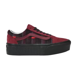 Vans Old Skool Stackform 'Velvet Plaid' Baskets Port/Noir VN0A7Q5M02Y