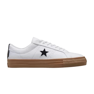 Converse One Star Pro Low 'White Dark Gum' Baskets Blanc/Noir/Dark Bubble Gum A03216C