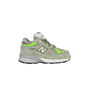 New Balance Patta x 990v3 Baskets « Gardez votre famille proche » pour tout-petits Olive IC990PP3