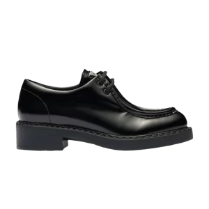 Prada Wmns Baskets à lacets en cuir brossé 'Noir' Noir 1E249N 055 F0002