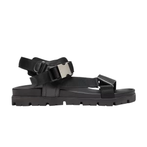 Prada Sporty Cuir et Nylon Tape Sandal 'Noir' Baskets Noir 2X3055 3L74 F0002