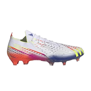 adidas Predator Edge.1 Low FG 'Al Rihla Pack – Blanc 'Blanc nuage/Jaune ensoleillé/Bleu puissance GW1022