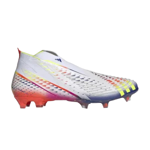 adidas Predator Edge+ Low FG 'Al Rihla Pack – Blanc 'Blanc nuage/Jaune ensoleillé/Bleu puissance GW1040