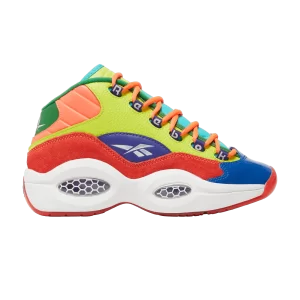 Reebok Question Mid Big Kid 'Color Explosion' Baskets Orange/Jaune Acide/Violet Bold HP3005