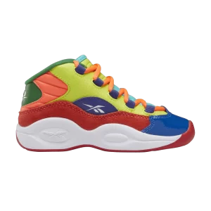 Reebok Question Mid Little Kid 'Color Explosion' Baskets Orange/Jaune Acide/Violet Bold HP3014
