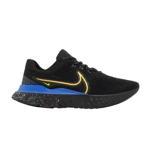 Nike React Infinity Run Flyknit 3 'Noir Citron Royal' Noir/Citron Pulse/Hyper Royale DZ4845 001