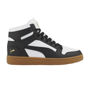 Puma Rebound LayUp 'White Black Gum' Baskets Blanc/Noir/Or Team 369573 25