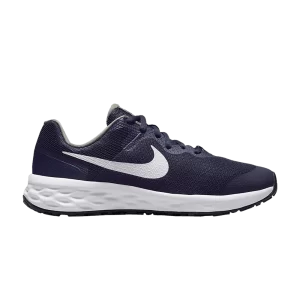 Nike Revolution 6 GS 'Midnight Navy' Bleu nuit minuit/Étain plat/Blanc DD1096 400