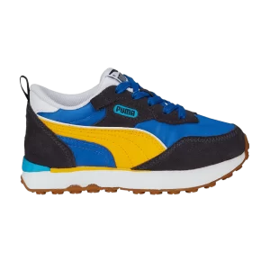 Puma Rider FV Essential Little Kid 'Royal Yellow' Baskets Royal/New Navy 387886 01